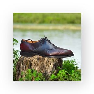 Vintage: J&M 𖤐 Crown Aristocraft Oxford Brogue Shoes 𖤐 Mahogany Cordovan 𖤐 12